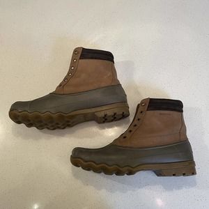 Sperry Brewster Waterproof Leather Duck Boots Men's 10 Brown Lace Up STS14140